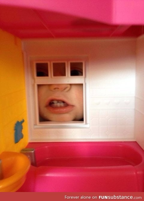 My daughter told me there was a monster outside the window of her dollhouse