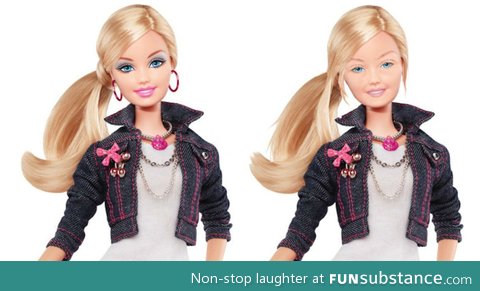 Barbie without makeup