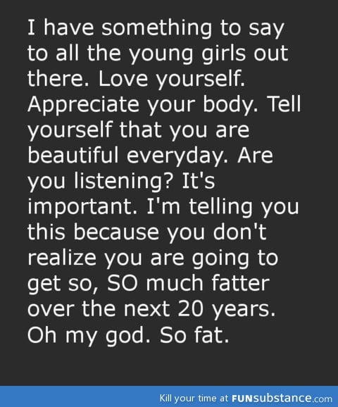 A message to all the girls