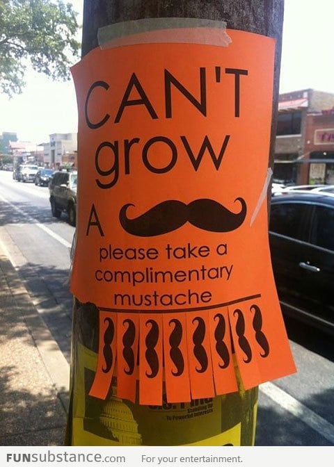 Can't grow a mustache?