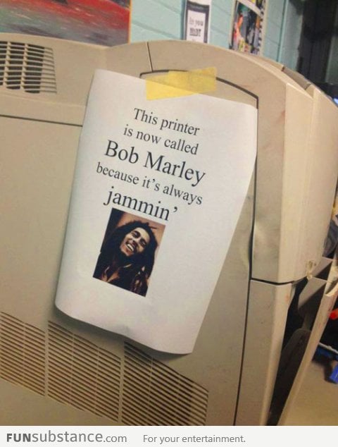 Bob Marley's printer