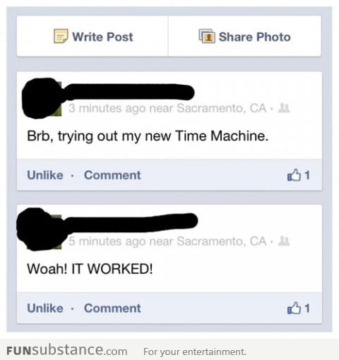 Facebook time travel