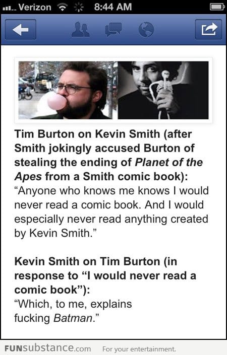 Kevin Smith vs. Tim Burton