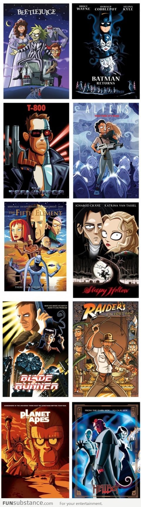 Cartoon Style Movie Posters