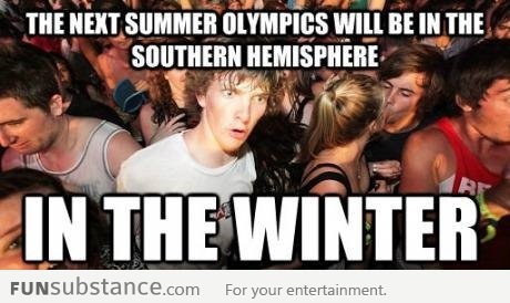 Sudden realization about Olympic Games