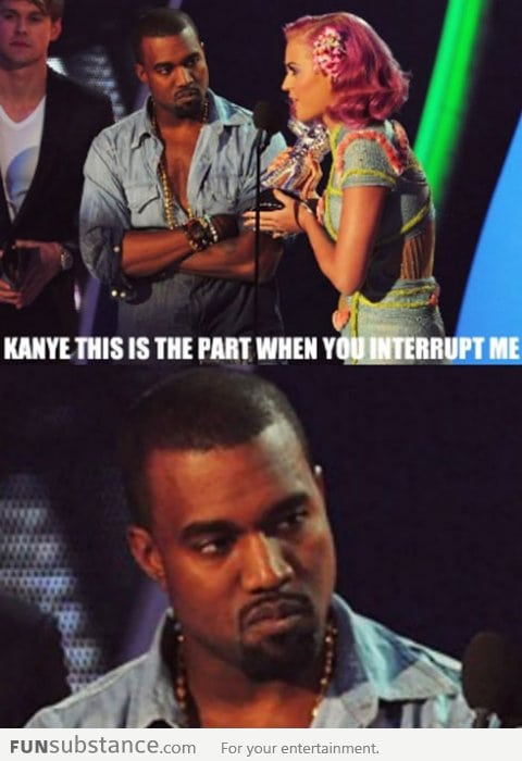 Kanye is not amused