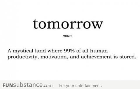 The definition of 'Tomorrow'