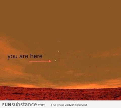 The Earth as seen from Mars