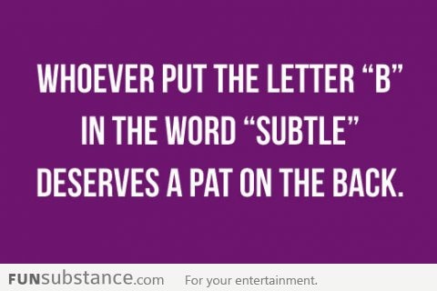 Subtle letter