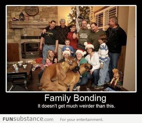 This has to be the weirdest family portrait ever!