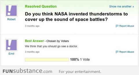 Yahoo Answers never disappoints