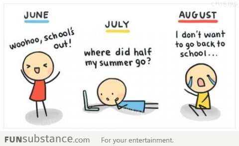 The Three Stages Of The Summer Holidays