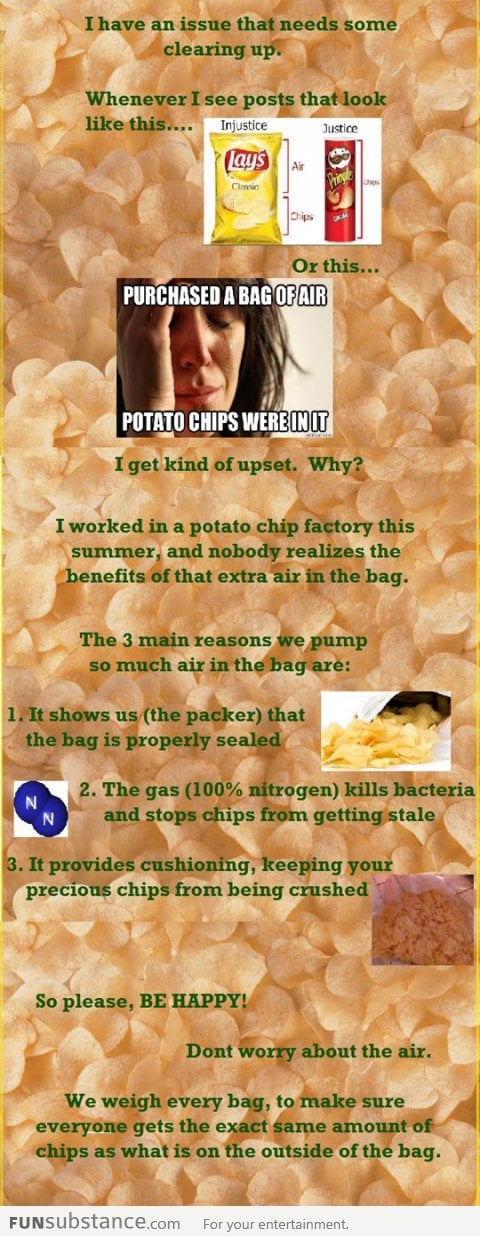 The truth about air in your bag of chips