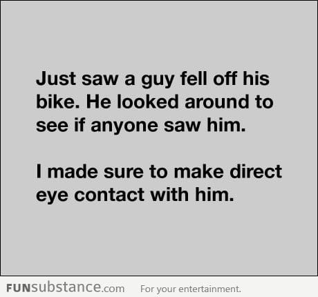 Direct eye contact