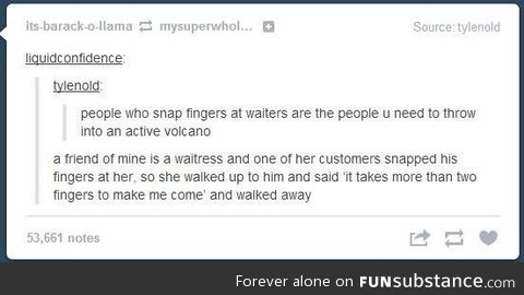 Awesome waitress