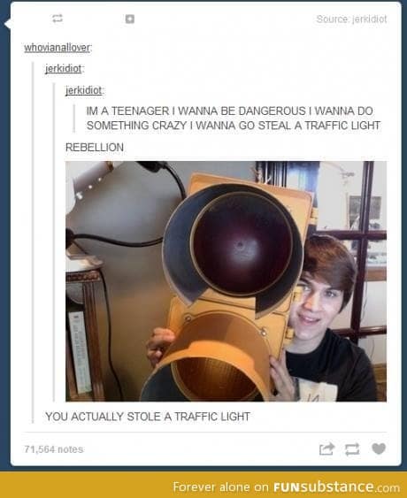 Stealing a traffic light