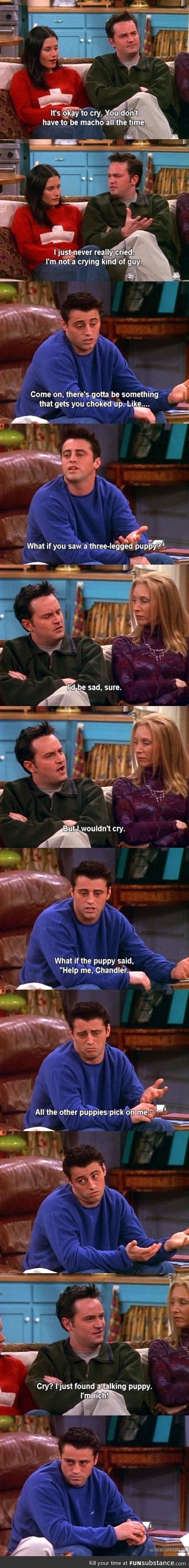 Chandler can't cry