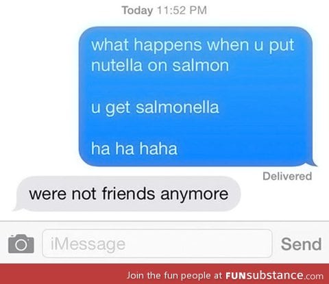 When you put nutella on salmon