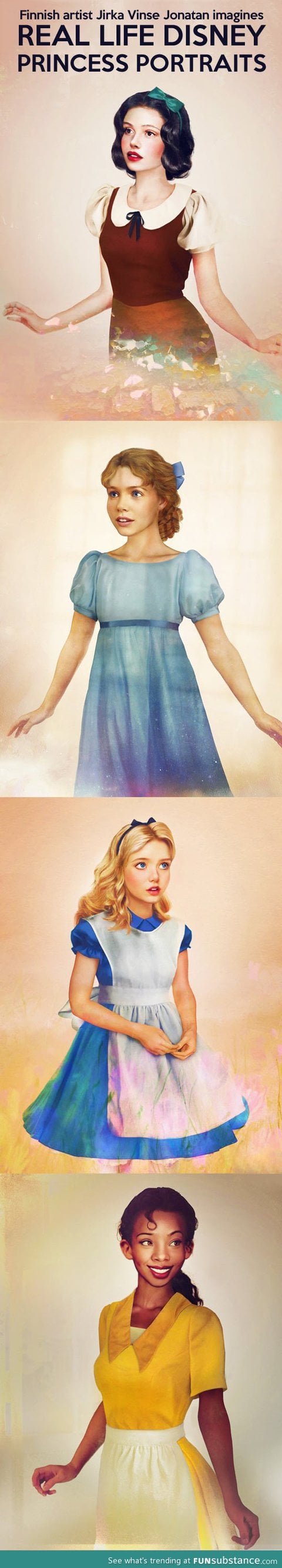 Real life Disney princesses portraits