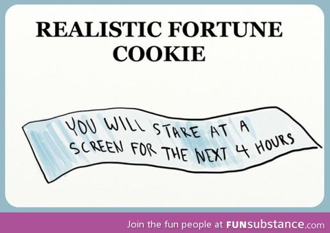 Realistic fortune cookie