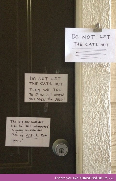 Neighbor left some notes for the maintenance guy