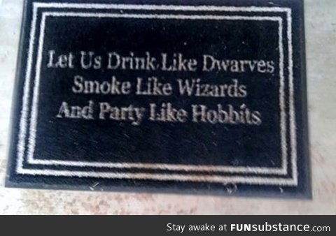 Partying like hobbits