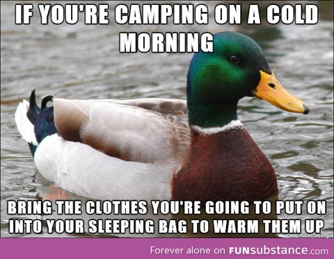 Cold mornings on a camping trip are bad enough