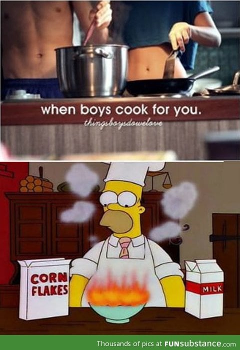 When boys cook for you