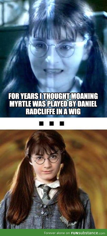 Daniel Radcliffe in a wig