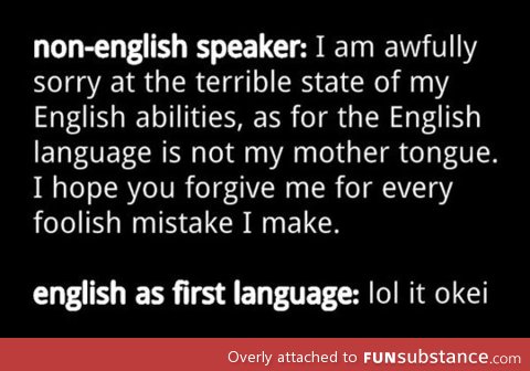 Non-english speakers vs. Native speakers