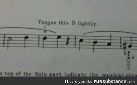 Inappropriate sheet of music is inappropriate