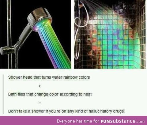 Colourful shower