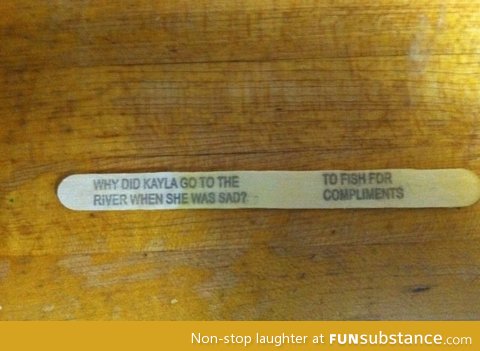 Popsicle sticks have gotten funny again