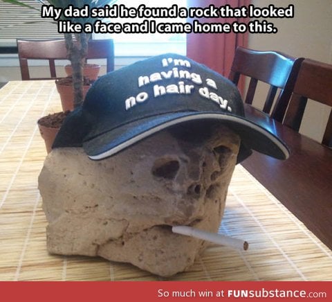 A rock that looks like a face…