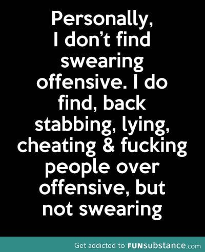 The thing about swearing