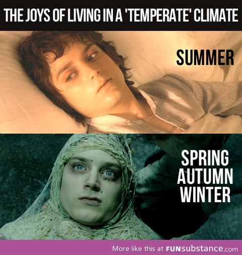 Living in a temperate climate…