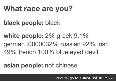 What race are you?