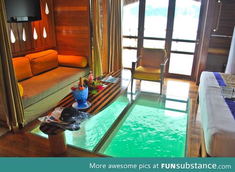 Hotel room in bora bora