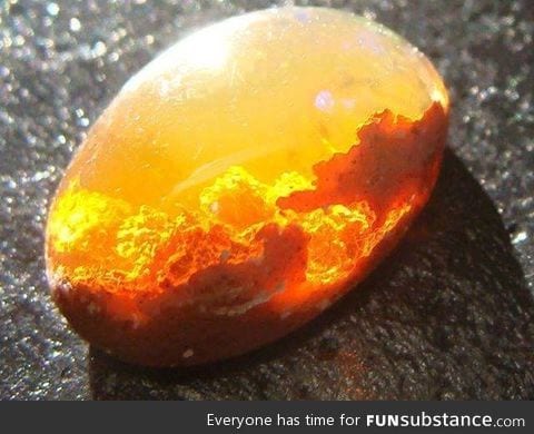 It's like someone put a sunset in this gem... Beautiful fire opal