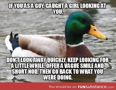 A tip for the shy bro's