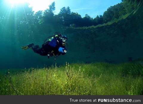 Crystal clear waters of sameranger lake, austria