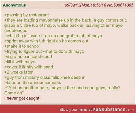 Where to hide the mayo