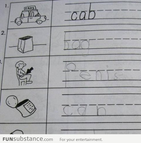 Just some kindergarten homework