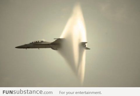 A fighter jet just caused a sonic boom