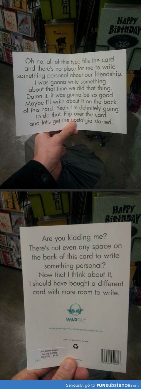 The Perfect Card When You Don't Know What To Write..