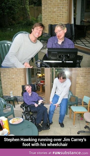 Stephen Hawking and Jim Carrey