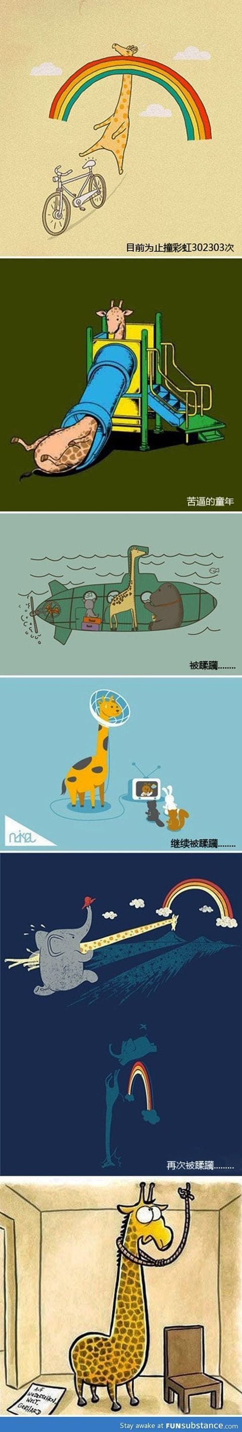 Poor giraffe