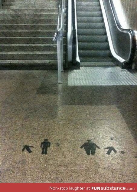 What a discrimination - I cannot use the escalator!