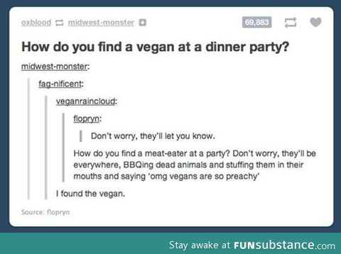 How do you find a vegan?