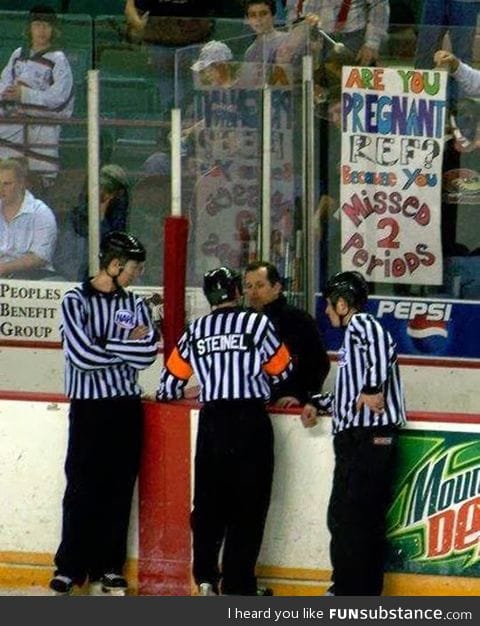 Hockey signs are usually the wittiest